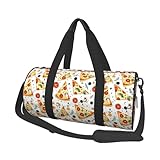 Bolsa de viaje con estampado de pizza de tomate de champiñones, bolsas de gimnasio deportivas para mujeres y hombres, bolsas de viaje para fines de semana durante la noche