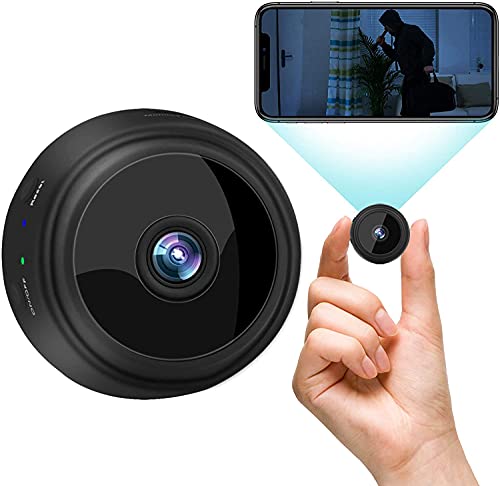 Mini Spy Camera 1080P Hidden Camera (Include a 64G SD Card), with Audio and Video Live Feed WiFi Wireless Cameras, 1080P HD Nanny Cam with Night Vision Motion Detection for Home Bathroom Car