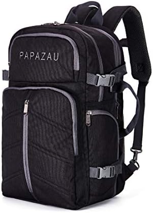 PAPAZAU 40L Travel Backpack Flight Approved Carry on Backpack Weekender Bag for Women Men (Black) 1 PAPAZAU 40L Travel Backpack Flight Approved Carry on Backpack Weekender Bag for Women Men (Black)