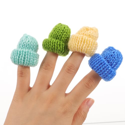 Abaodam Mini Strickmützen 40 Stück 0.98X0.98X0.79In Diy Bastelbedarf Für Kinder Mädchen Puppenhaus Mini Hut Dekoration Handwerksprojekte