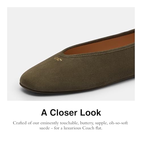 Coach Women's Houston Ballet Flat in Suede4