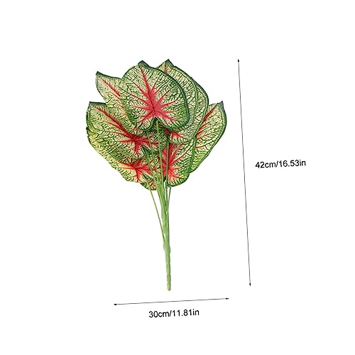 Matériel de composition Alipis : décoration de feuilles de fête rouge - 8