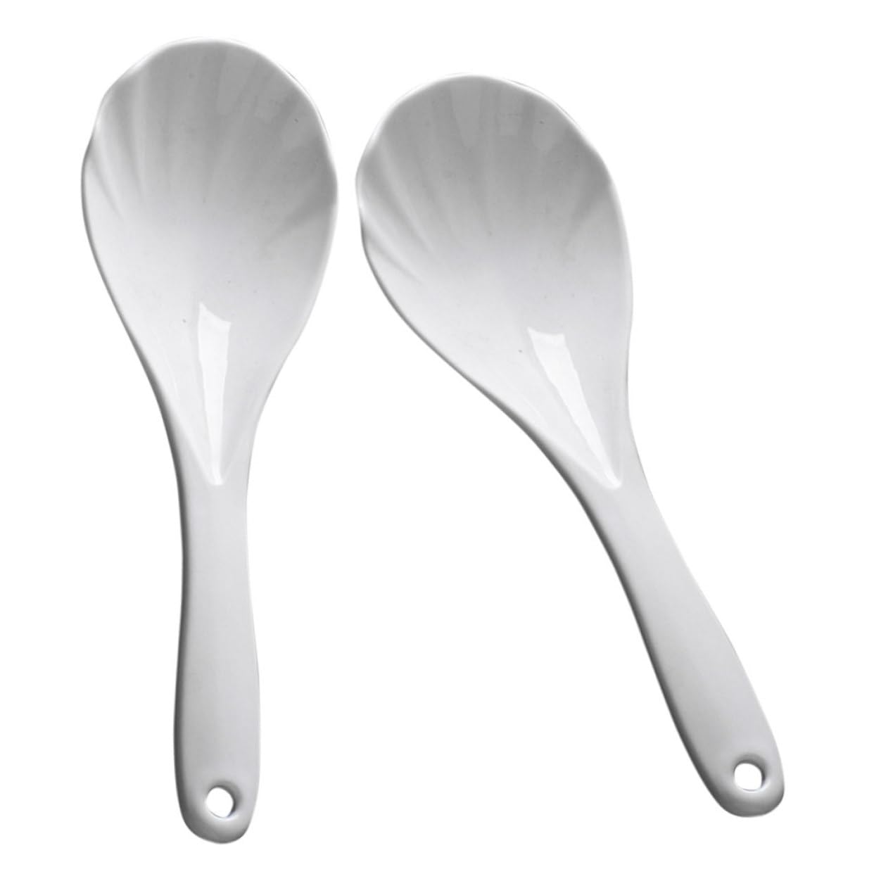 LABRIMP 2pcs Rice Spoon Non-stick Spoons Kitchen Accessories Rice Scoop Compact Rice Paddle Wear-resistant Rice Spatula Household Rice Spatula Department Store Pp Simple White
