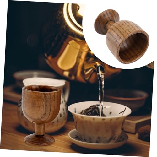LABRIMP 1Pcs copos de uísque vidro feito à mão copo de vinho copo de madeira jujuba pés altos copo d