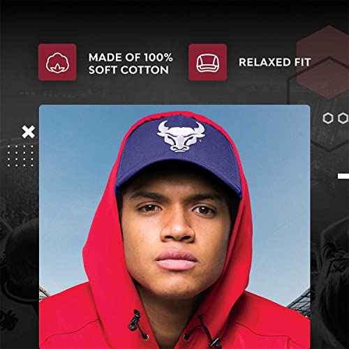The-Game-NCAA-Adult-Relaxed-Fit-Logo-Hat-Embroidered-Logo-100-Cotton-Elevate-Your-Style-and-Show-Your-Team-Spirit-Buffalo-Bulls-Blue-Adult-Adjustable