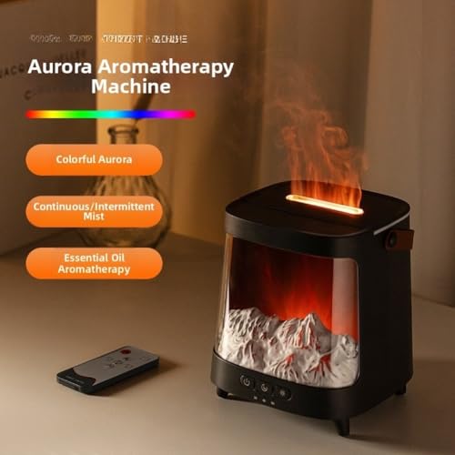 Diffuseur d'aromathérapie Aurora Flame blanc avec télécommande et humidificateur USB - 3