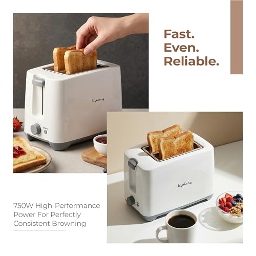 Image of Lifelong Toaster 750 Watt | Bread Toaster 2 Slice | Auto-Cut-Off | Self-Centering for Even Toasting | Removable Crumb Tray | High Rise Carriage Handle |Pop-Up Toaster | Kitchen Appliance (LLPT09)