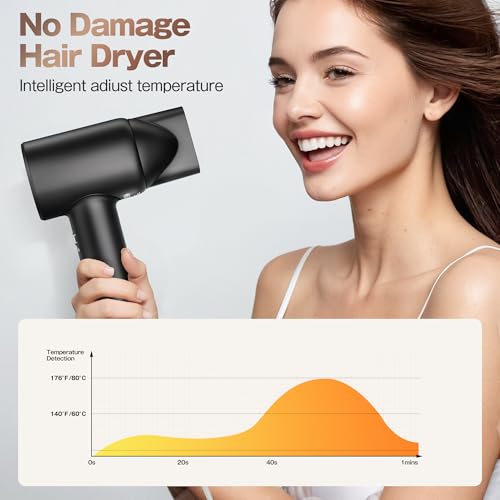 Labiim Hair Dryer, High-Speed Ionic Low Noise Blow Dryer with Brushless Motor for Fast Dry - image 4