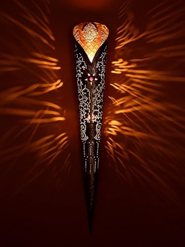 Image of Decorative Wall Light Sun Mashal Big Torch Decorate for Living Rooms,Bedrooms Classic Sconce Antique Visit The Store (1) (Free Bulb)