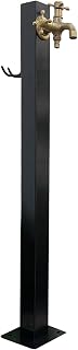 Grifo Exterior Jardin, Columna de Agua de Jardín Vertical, Soporte para Manguera de Jardin, Grifo de Jardín de Doble Salida Fuente de Agua para Riego Lavado Riego