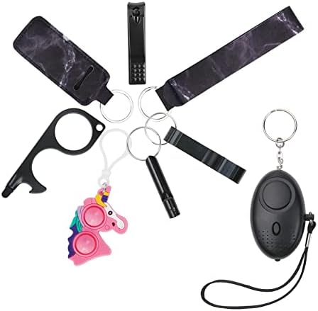 Lot De 5 Alarmes Personnelles Sunmay 140dB Avec Lampe Torche - Porte-clés Sécurité