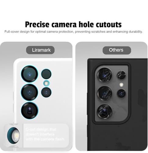 Image of LIRAMARK Liquid Silicone Soft Back Cover Case for Samsung Galaxy S25 Ultra 5G (White)