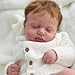 KAWAYII 20Inch Loulou Lifelike Sleeping Reborn Toddler Baby Doll Soft Vinyl Slicone Cloth Body Newborn Baby Doll Toy Set