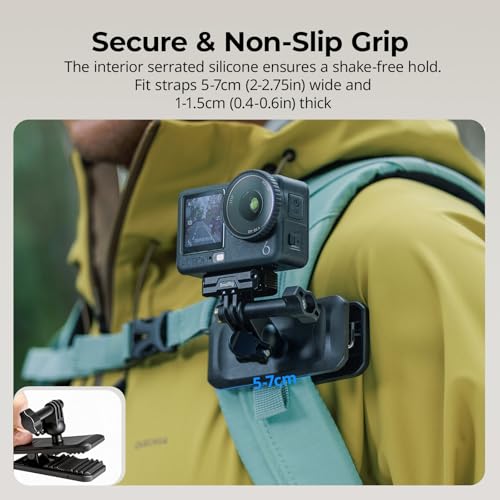Image of SmallRig Magnetic Backpack Strap Clip Mount for GoPro Hero 13 /12 /11 /10, for DJI Osmo Nano Action 6 /5 Pro /4 /3 /Pocket 3, for Insta360 X5 /4 /3 /Ace Pro 2, with Ball Head Adapter Base Mantis Hook - 5722 | Adapter Base for DJI Osmo Nano /Action 6 /5 Pro /4, for Insta360 X5 /4 /3 /Ace Pro 2 /Go Ultra, for GoPro 13 /12 /11, for AKASO - 5722