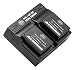 BM Premium 2 NP-W126S Batteries and Dual Battery Charger for Fuji X-A5, X-H1, X-A10, X100F, X-T10, X-T20, X-Pro1, X-Pro2, HS35EXR, HS50EXR, XA1, XA2, XA3, X-E1, X-E2, X-E2S, 1 X-M1, X-T1, X-T2 Camera