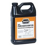 Budobiruon Sheps Pure Neatsfoot Oil, 1 Gallon, Neutral, Premium Leather Reconditioner & Preserver, Neatsfoot Oil for Leather Saddles, Boots, Belts, Work Shoes & More