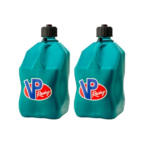 VP Racing 3622-CA 5.5 Gallon Motorsport Racing Jug with Contoured Handle Multipurpose Cap and Rubber Gaskets Caribbean (2 Pack)