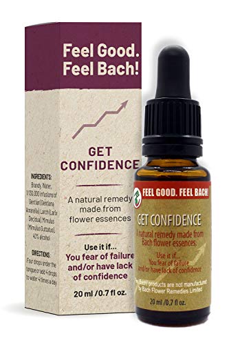 Feel Bach! Flower Essence Remedy Get Confidence, Natural Remedy That Help to Convert Fear of Failure to Strength, 20ml, 0.7 Fl Oz