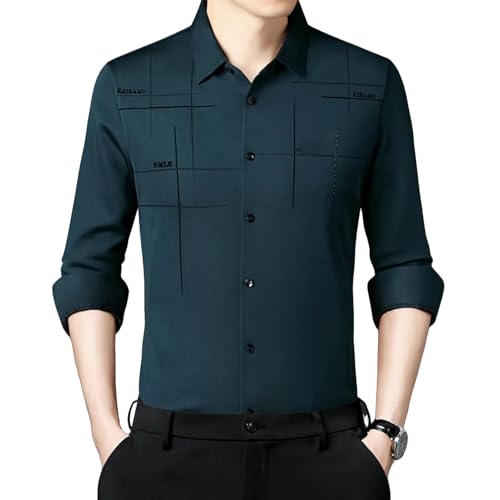 Chemise manches longues homme infroissable légère imprimé lettres