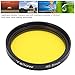 Kafuty-1 40.5mm Round Full Color Lens Filter,Orange Yellow Green Blue Purple Full Color Camera Lens Filter with Storage Box for Canon,for Nikon,for Sony(Yellow)