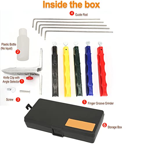 Knife Sharpener Kit, Iron Grinder Sharpening Stone Set, Professional Fix Angle Knife, Sharpener System Kit For Kitchen, Hobby, Or Garden Knives #TOP3