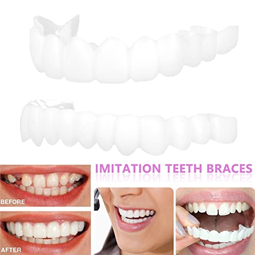 Ltqus 2 Pairs Instant Veneers Dentures For Men And Women, Customizable Temporary ​Fake Teeth, Teeth Improve Smile, Perfect Braces And Whitening Substitutes, Suitable For Everyone #TOP3
