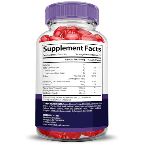 (5 Pack) Bio Lyfe Keto ACV Gummies Advanced Formula 1000MG Biolyfe Keto Gummies Apple Cider Vinegar Formulated with Pomegranate Beet Juice Powder B12 Vegan Non GMO 300 Gummys