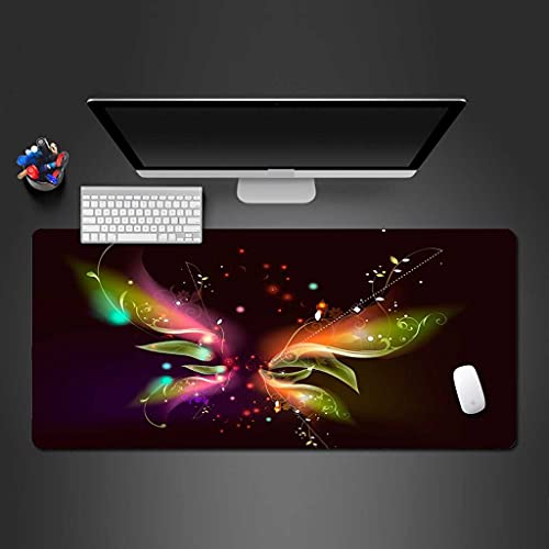 Tapis de souris XXL musique papillon 900x400mm pour gamer PC