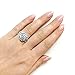 Kobelli Cushion Forever One Moissanite Halo Bridal Rings 4 CTW CTW Platinum (3 Piece Set) - 6.5