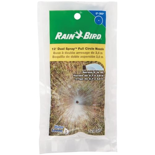 Rain Bird 12DSF Dual Spray Nozzle, 360° Full Circle Pattern, 9' - 12' Spray Distance