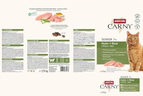 animonda Carny Senior Katzen Trockenfutter mit Huhn + Rind (1 x 1,75kg) – Ansicht 6