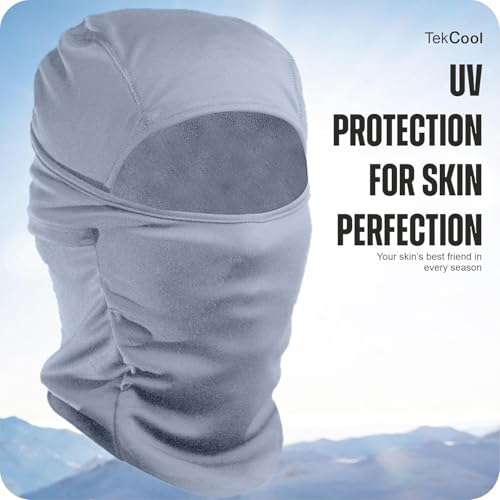 Image of TEKCOOL Face Mask for Bikers in Riding UV Protected Full Face Mask Balaclava for Men Black Mask for Bike Riding & Cycling, Full Face Helmet Mask for Men
