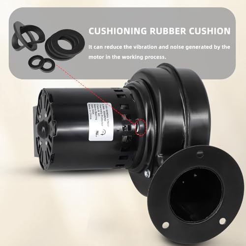 Image of Criditpid Furnace Blower Fan Motor Replacement for Dayton 1TDP3, 4C443 & Fasco 50748-D500, Round 3.3 Inch Centrifugal Blower Motor.