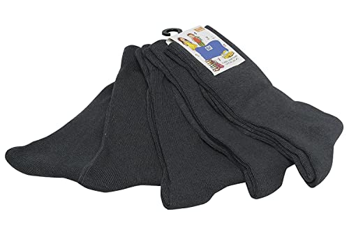 Kids Pack of 5 School Uniform Combed Cotton Socks, Color : Grey, SIZE: 11 TO 12 YEARS4