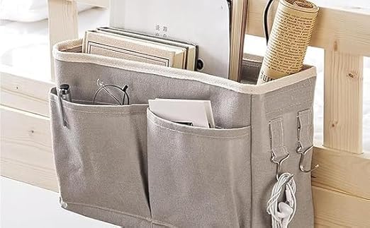 AP & ZP Bedside Storage Caddy/Bedside Hanging Storage Bag for Headboards, Bunk Beds, Dorm Rooms - Book, Phone, Magazine, Remote Control Holder Organizer 4