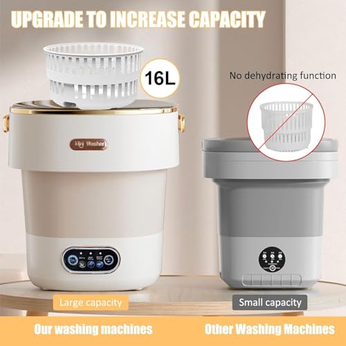 Image of Portable Mini Washing Machine 2kg- Foldable Laundry Machine with 3 Cleaning Modes for Travel, Dorms, Camping & Baby Clothes Z2
