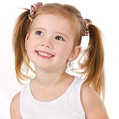 8 Pairs Clip on/Stud Earrings for Girls kids Hypoallergenic Cute Clip-on Earrings for Childrens Toddler Teen Unicorn Butterfly Turtle CZ Clip Stud Earrings Pink Jewelry Gift 3 Years Old+4