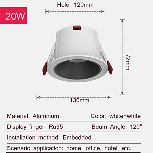 Usmjqvz Black Cup Aluminum Led Recessed Lighting Kit Fixturemodern Round Recessed Ceiling Light Living Room Led Recessed Lights 3000K-6000K Selectable 3Pack #TOP1