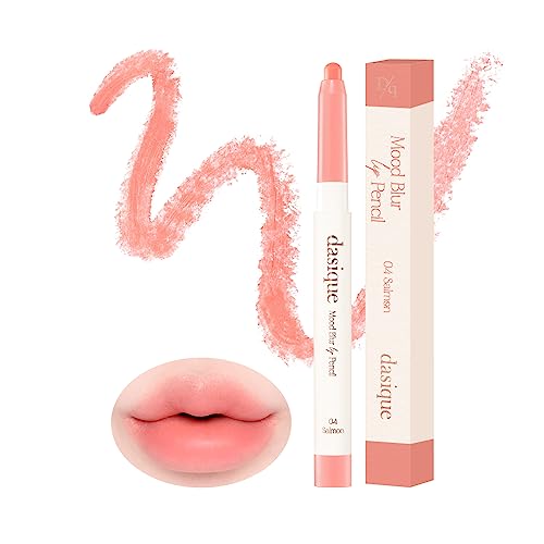 dasique Mood Blur Lip Pencil | A smooth creamy texture with hydration | Multipurpose for cheeks | Vegan (04 Salmon)