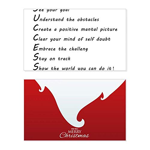 Carte de Noël vintage Happy Christmas avec message motivation Embrace Challenges