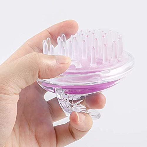 CLIPPER Handheld Hair Scalp Massager Shampoo Brush Transparent Soft Silicone Shower Comb for Women, Men, Kids Dandruff Brush for Scalp Care Deep Hair Cleaning (Multicolor) (Silicone)