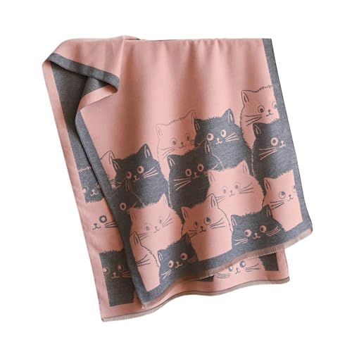 yolrdiw Cute Cat Scarf Large Cashmere Feel Winter Soft Long Animal Print Scarves for Women
