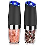 【Stilvolles Design】Die Schleifmaschine der Salzmühle nimmt Keramischer reibender Kern, haltbarer und härter als regulärer Stahlkern, die Gewürze feiner und glatt reibend, einfach zu befüllen, zusammenzubauen, zerlegen und reinigen.