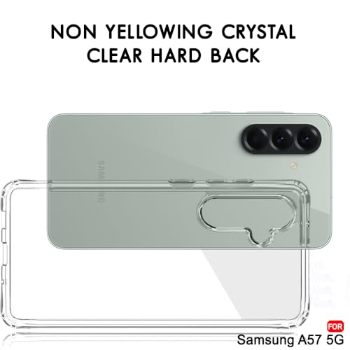 Image of TheGiftKart Back Cover for Samsung Galaxy A57 5G Case | Hybrid Crystal Clear Shockproof Design | Camera Protection Bump | Hard Clear Back | Galaxy A57 Back Cover (PC & TPU, Transparent)