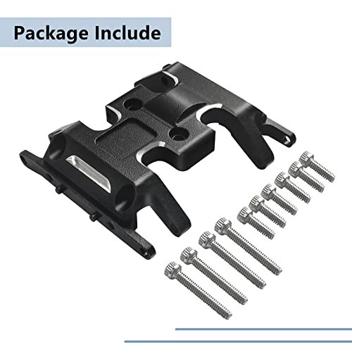 Image of MORLORDY RC Aluminum Alloy Center Skid Plate Axle Chassis Armor Protector Set for 1 /24 RC Crawler Car SCX24 Upgrades Accessories - Black