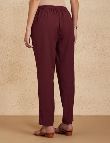 Image of Amazon Brand - Myx Women Cotton Rich Slim Pants (Available in Plus Sizes)