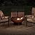 Sunjoy 34 Inch Fire Pits for Outside Large Size Outdoor Patio Round Bowl Shaped Copper Wood Burning Steel Fire Pit with Spark Screen and Poker by AmberCove