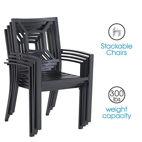 Sophia & William 6-Piece Patio Dining Set with Umbrella #TOP23