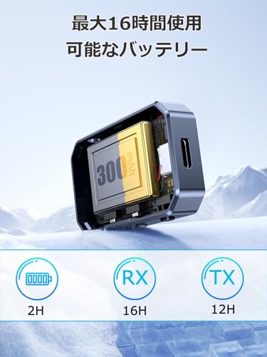 QIIZCP Bluetooth 5.4 トランスミッター & レシーバー C28 の商品画像 2