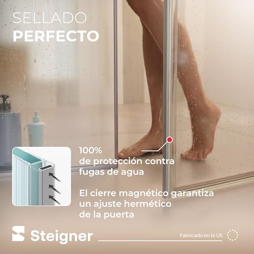 Juntas mamparas duchas imantadas impermeables con cierre hermético de imán para baño angular 6